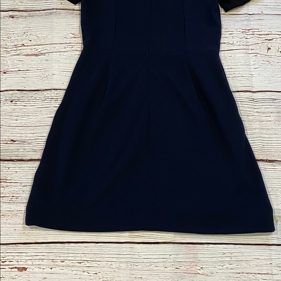 Madewell Gallerist Ponte Dress Colorblock Black Navy Sz 2 - Picture 6 of 13